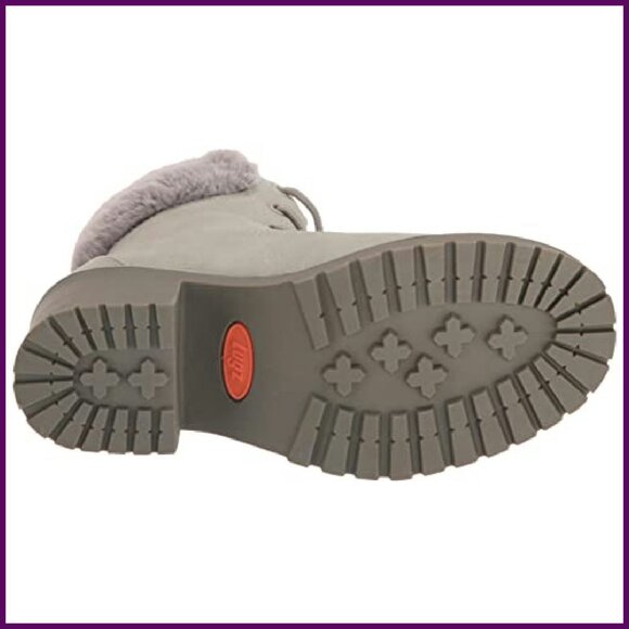 Women's Faux Fur Ankle Boots, Cushioned Insole, Lace Up, Synthetic Nubuck - Picture 5 of 7